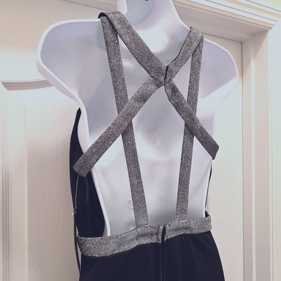 City Studio Long Maxi Black & Silver Formal Dr.-NWT-Sz 3-Shine-Prom-Dance-Cruise - Picture 12 of 16